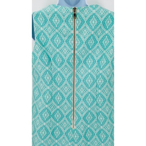Southern Tide Paislee Ikat Jacquard Shift Dress Size 6 - Bermuda Teal - Picture 10 of 14